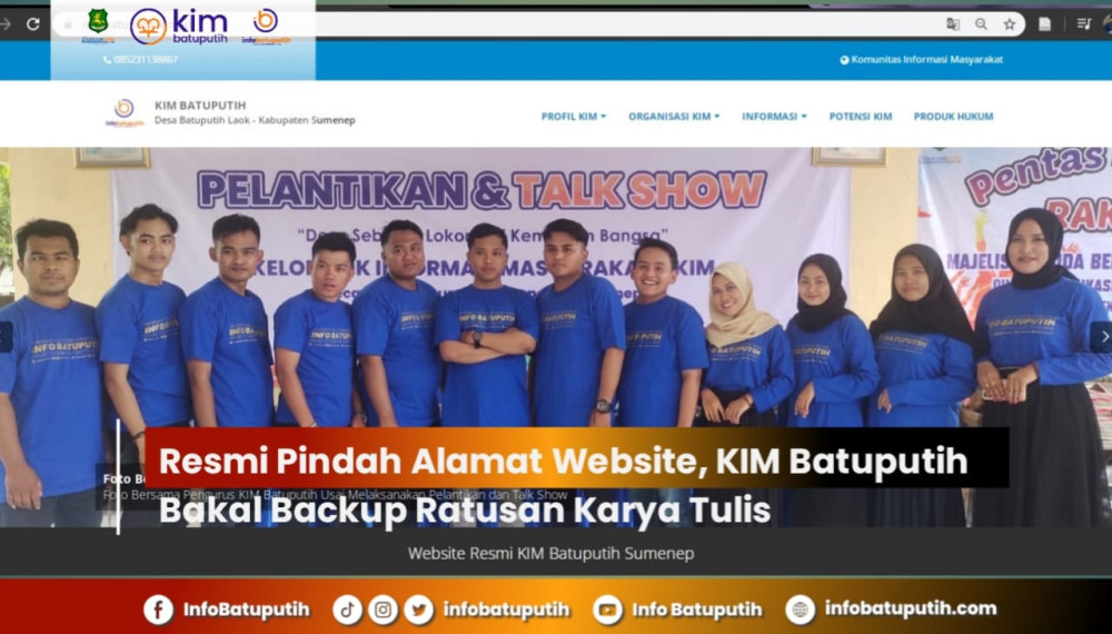 Resmi Pindah Alamat Website, KIM Batuputih Bakal Backup Ratusan Karya Tulis